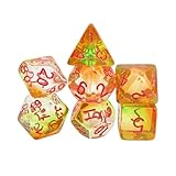 Farbwürfel-Set – 7-teiliges Mini-Würfel-Set, Acryl, multifunktional, lustige Würfel, Würfel-Rollenspiele, Schattenspiel, Pathfinder, Stanzformen für Versammlungen, Veranstaltungen, Festivals, Urlaub