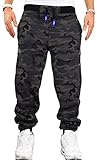 RMK Herren Jogginghose Sporthose Trainingshose H.02H.02 (Camouflage Dunkel) 4XL
