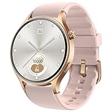 aeac Smartwatch Damen Rund mit Telefonfunktion,AMOLED Ultra-Clear Screen Uhren Damen (Durchmesser 43mm),110+ Sportmodi Watch mit SpO2 Pulsuhr Schlafmonitor,3ATM Wasserdicht Fitnessuhr für iOS Android