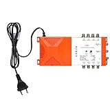 Weytoll Multischalter, Professioneller Multiswitch 8 Teilnehmer, 87-2350 MHz mit IRS Loop-TV, 15 dB TV, Sat Anlage,Fernseher Receiver, Sat Verteiler, Schalter, Radio-Verteilerverstärker (MATV)