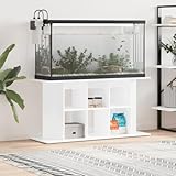 Frdhee Aquarienunterschrank Terrarium Schrank,Aquariumständer Hochglanz-Weiß 120x40x60 cm Holzwerkstoff,Reptilientankständer für Wohnzimmer und Büro