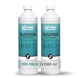 bio-chem Ölfleckentferner 2x 1 Liter - Zur effektiven Entfernung von Ölflecken aller Art - für Pflastersteine, Beton, Asphalt u.v.m. - Made in Germany