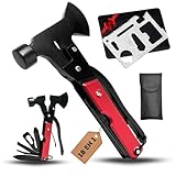 SHONA 18-in-1-Multitool aus Edelstahl, inklusive Multitool-Karte im Taschenformat, Hammer, Mehrzweck-Werkzeug, ideal als originelle Geschenke für Männer und Väter.