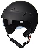 protectWEAR Jethelm Motorradhelm mit integrierten Sonnenvisier und Schild H740 - M