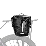 Rhinowalk Fahrrad Gepäckträgertasche Wasserdicht 7L Fahrradtasche für Gepäckträger Fahrrad Trägertasche Seitentaschen Rolltop Hinterradtasche mit Schultergurt