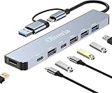 USB C Hub 3.0, 7 in 2 Multiport Adapter Mit 3.0, 2.0 Ports, Verteiler, Typ C Hub für MacBook Air/Pro, Galaxy, iPad, Windows, Laptop, Desktop, PS4/PS5 usw