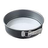 Zenker Premium Springform mit Glasboden – Hitzebeständig & Schnittfest, Ideal für Kuchen & Torten, Ã˜ 26 cm, Grau