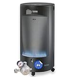 ROWI Gas-Heizofen Blue Flame Pure 4200 W Eco Smart mit Doppel-Druckregler I Geeignet für den Innen- & Außenbereich & Gewerbe I Hohe Sicherheit | Einfacher Transport | Energiesparend/Made in Europe