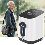 Sauerstoffkonzentrator Mobil, Sauerstoffgerät für Zuhause 1-4L/min, Konzentration 90%, 24-Stunden-Zyklusarbeit für Autos, Ausflüge und Reisen (Anleitung in Deutsch)