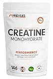 Creatin Monohydrat Pulver 500g - Kreatin Monohydrat in mikronisierter Qualität mit optimal hochdosiert - reines , ohne Zusätze, 100% vegan - für 146 Anwendungen