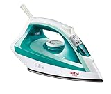 Tefal Virtuo Dampfbügeleisen, 1800 Watt, 80 g/Min. Dampfstoß, 20 g/Min. kontinuierlicher Dampf, Antihaft-Bügelsohle, vertikales Dampfglätten, Bügeleisen Dampf, weiß/türkis, FV1710