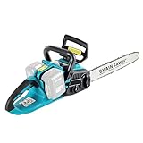 Akku-Kettensäge, Elektro-Kettensäge für Makita 18V Batterie, 42 V (21 V*2) Bürstenloser Elektromotor, 41 cm Schnittlänge, Leistungsstarke, für Holzbearbeitung und Garten