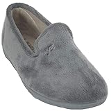 Vulcabicha 4639 Hausschuhe, weich, glatt, haarig, grau, braun und marineblau, grau, 46 EU