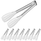 Homgaty Küchenzange Set, 8 Stück 7 Zoll Edelstahl Servierzange Gebäckzange Zuckerzange Eiszange Eiswürfelzange Salatzange Süßigkeiten Zange für Hochzeit Party Candy Bar Büfett Grill Picknick