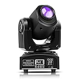 Moving Head LED Bühnenlicht DMX512 DJ Partylicht 8 Muster 8 Farben Disco Licht 9/11 Kanäle für Musikbar, Karaoke,Home Party, Hochzeit,Lichtvorführung