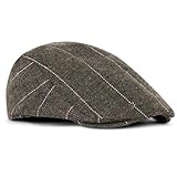 AOGOE Schiebermütze Barret Flat Cap Schirmmütze, Einstellbar Barett Cap Herren, Gatsby Schirmmütze Newsboy Flat Mann Baskenmütze, Kostüm Accessoires für Frühling Herbst Winter ca 47-55CM