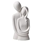 DASNTERED Moderne Skulptur, Paar, Keramik-Skulptur, Wohnzimmer, Keramik-Skulptur, abstraktes modernes Geschenk, Schreibtisch, Heimdekoration, Paar-Statue