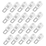 ERINGOGO 50 Stück Gardinenschienen Schiebeset Schwere Vorhanggleiter mit Geräuschlosen Rollern Korrosionsbeständig und Reibungslos Laufend Geeignet für Gardinenlaufleisten und