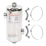 ZephyVita Warmwasserbereiter aus Edelstahl für Pool, Wärmetauscher mit 40 kW, hydraulische Solarheizung für Spa und Pool