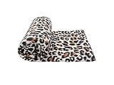 CB Home & Style Fleecedecke Decke 130 x 170 cm Kuscheldecke (Gepard)