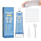 Beiykhera Sock Stop Anti Rutsch Sockenstopper Flüssig Für Wollsocken Socken Kleber Transparente wasserdichte Gewebefarbe Waschbar Slip Sock Kleber Passend Für Sockens, Haustiere Sockens, Decken