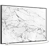 STEINFELD Bild Infrarotheizung | Deutscher Hersteller | Marmor 350-1200 Watt Rahmen schwarz (600 Watt, 068 Marmor Weiß)