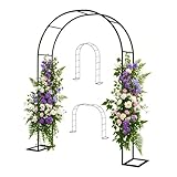 Rosenbogen aus Metall für Kletterpflanzen Hochzeit Pergola Rankhilfe Stabiler Gartenbogen für Draußen Party Dekoration Erhältlich in verschiedenen Breiten (100 400 cm) B180 x H90 cm
