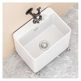 JYHHGDS Move Mop Sink, Freistehendes Kunststoff-Waschbecken, Mehrzweck-Waschbecken, Waschwanne mit Wasserhahn, Garagenwaschstation, Haushalts-Moppeimer