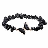 XIANNVXI Obsidian Armband Damen Schmetterlinge Armband Schwarz Armbänder Obsidian Stein Armbänder Schmetterling Deko Geburtstag Schmuck Geschenke für Frauen