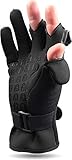 normani Neopren Anglerhandschuhe Titanium Neopren 2,5 mm und abnehmbaren Fingerkuppen Farbe Schwarz Größe L