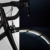 Reflektoren-Aufkleber fürs Fahrrad - 40 Streifen im Set - optimal für 27,5 28 und 29 Zoll Felgen – Farbe schwarz (weiß reflektierend) – hochwertige Sticker aus robuster 3M Qualitäts-Reflexfolie
