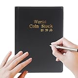 lisutupode Münzalbum – 120 Taschen Aufbewahrungs-Organizer – Aufbewahrungsalbum – für Schulprojekt, Geschichtsunterricht, Kulturerhaltung, Museum, Geburtstag, Ruhestand