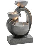 Dehner Gartenbrunnen Heart, ca. 72.5 x 45.5 x 32.5 cm, Polyresin, grau