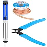 Entlötpumpe, Entlötdocht, Mikro-Scherdrahtschneider, 3-teiliges Lötwerkzeug-Set, Lötkolben-Assistenzzubehör DIY-Kit
