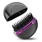 Alaoo 2 in 1 Bartglätter für Männer und Mini Haarglätter, 3 Einstellbaren Temperaturen, Anti-Verbrühung/Tragbar, Feines Haar Beard Straightener Brush für Das Styling Von Bart und Feines Haar