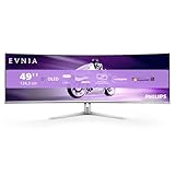 Philips Evnia 49M2C8900 - 49 Zoll QD OLED Curved Gaming Monitor, 240 Hertz, 0,03ms GtG, HDR400, Ambiglow (5120x1440, HDMI 2.1, DisplayPort 1.4, USB-C, USB Hub) weiss