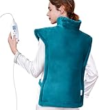 KNQZE Gewichtetes Heizdecke, Heizkissen mit 10 Wärmestufen, 4 Timer für Rücken Schulter Nacken, Waschbar Wärmekissen für Rückenschmerzen und Nackenschmerzen, Geburtstagsgeschenk für Frauen Männer