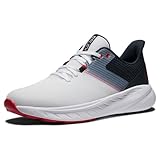 FootJoy Herren Fj Flex Golfschuh, Weiß/Marineblau/Rot, 46 EU