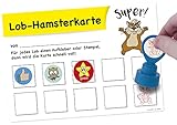 TimeTEX Lob-Hamsterkarte A5 mit Platz für 10 Stempel oder Aufkleber - Set mit 25 Karten - 62959