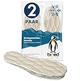 biped 2 Paar Winter Einlegesohlen - Schuheinlagen aus echter Lammwolle - Wärmende Thermo Einlagen mit Aluminium Unterseite z2391(44)