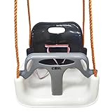 COIL Kinderschaukel Babyschaukel Outdoor 3-in-1 Schaukel Baby Verstellbarer Kinderschaukel Indoor mit Rückenlehne Schaukel Indoor Kinderschaukelsitz Kleinkind Schaukel (C0348-Weiß)