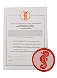 Generisch Set 25x Seepferdchen Abzeichen rund + 25x Urkunde Frühschwimmer Stoffabzeichen