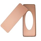 webake Tarteform Quicheform mit Hebeboden 36x15 cm Rechteckige Quiche Backform Obstkuchenform Tartelette Förmchen Pie Form in Golden Farbe Antihaftbeschichtung Tortenform Boden