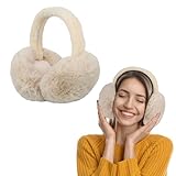 Apricitie Winter Ohrenwärmer Faltbare Ohrenschützer Verstellbarer Plüsch Ohrenschützer Warme Earmuffs Ear Muffs Ear Warmers Kälteschutz Winterzubehör für Damen Herren, Beige