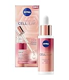 NIVEA Anti-Age Serum, leichtes Serum für einen Lift-Effekt im Gesicht, Hals und Dekolleté, straffendes Gesichtsserum mit Bakuchiol, Cellular Expert Lift 3-Zonen Lift Serum (30 ml)