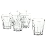 IKEA 6-er Set Gläser Pokal stapelbares Glas für kalte oder heiße Getränke - 270ml - 10 cm hoch - spülmaschinenfest