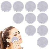 10 Stück abschminkpads,Abschminkpads Waschbar aus Bambus-Kohle,Microfibre Washable,Wiederverwendbare Wattepads,für die Gesichtsreinigung und Hautpflege(grau)