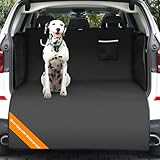 KYG Universal Kofferraumschutz mit Seitenschutz 185 * 115 * 48cm Universal Hundedecke XL Wasserdicht, rutschfest, Kratzfest, Kofferraumdecke für Auto, Kombi, Van & SUV, Schwarz