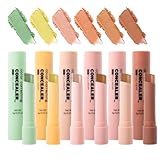 Contour Stick Makeup, 6 Farben Make-up Concealer, leichter Gesichtsneutralisierer, Farbkorrektur, persönliche Kosmetik für natürlich aussehendes Finish