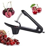 Kirschentkerner Entkerner Kirschenentkerner Kirschkernentferner Edelstahl Entkerner Kirschen Cherry Pitter Olivenentkerner Kirschentsteiner Manuell Hand Fruit Entkernen Kernentferner für Früchtsteinen